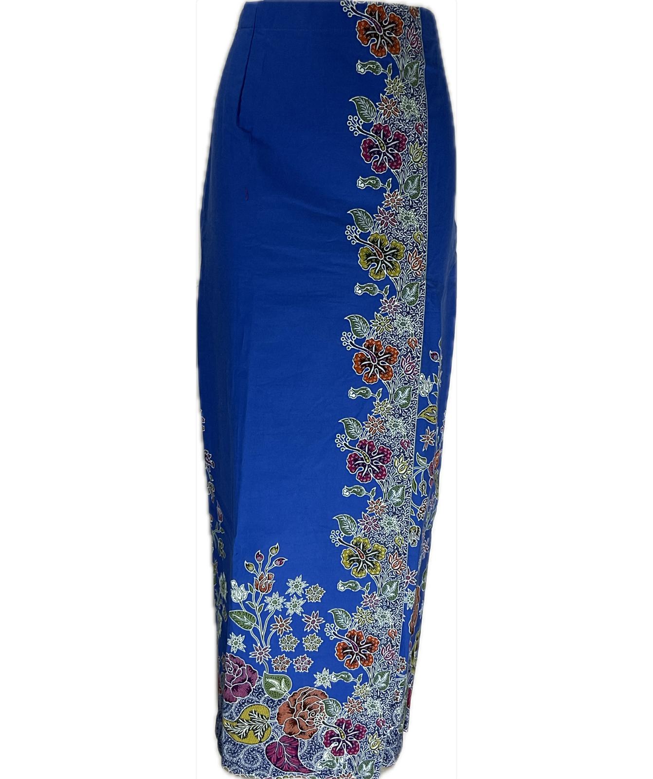 Ladies Batik Sarong LBS-S-BLUE-3001