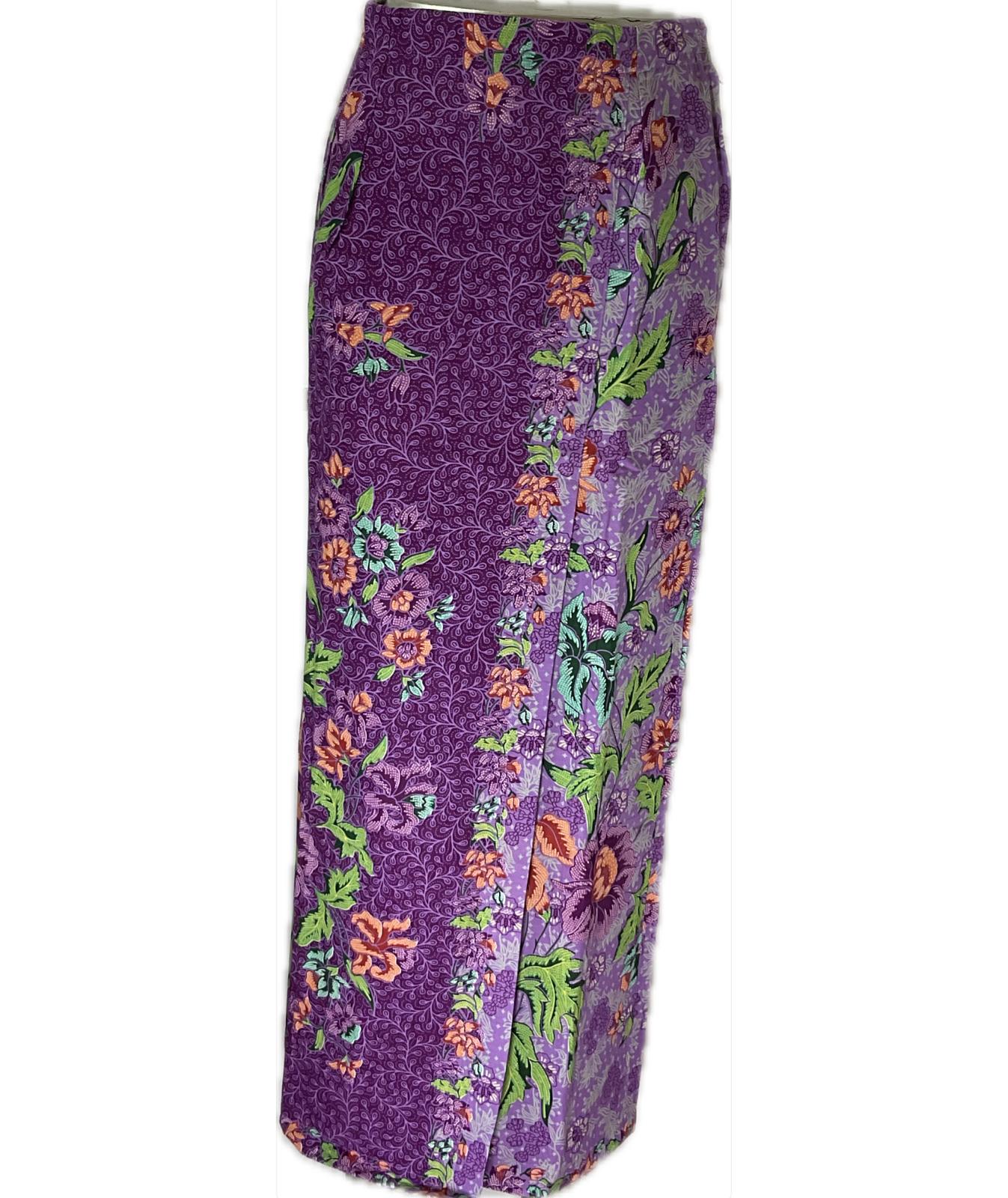 Ladies Batik Sarong LBS-S-PURPLE-3006