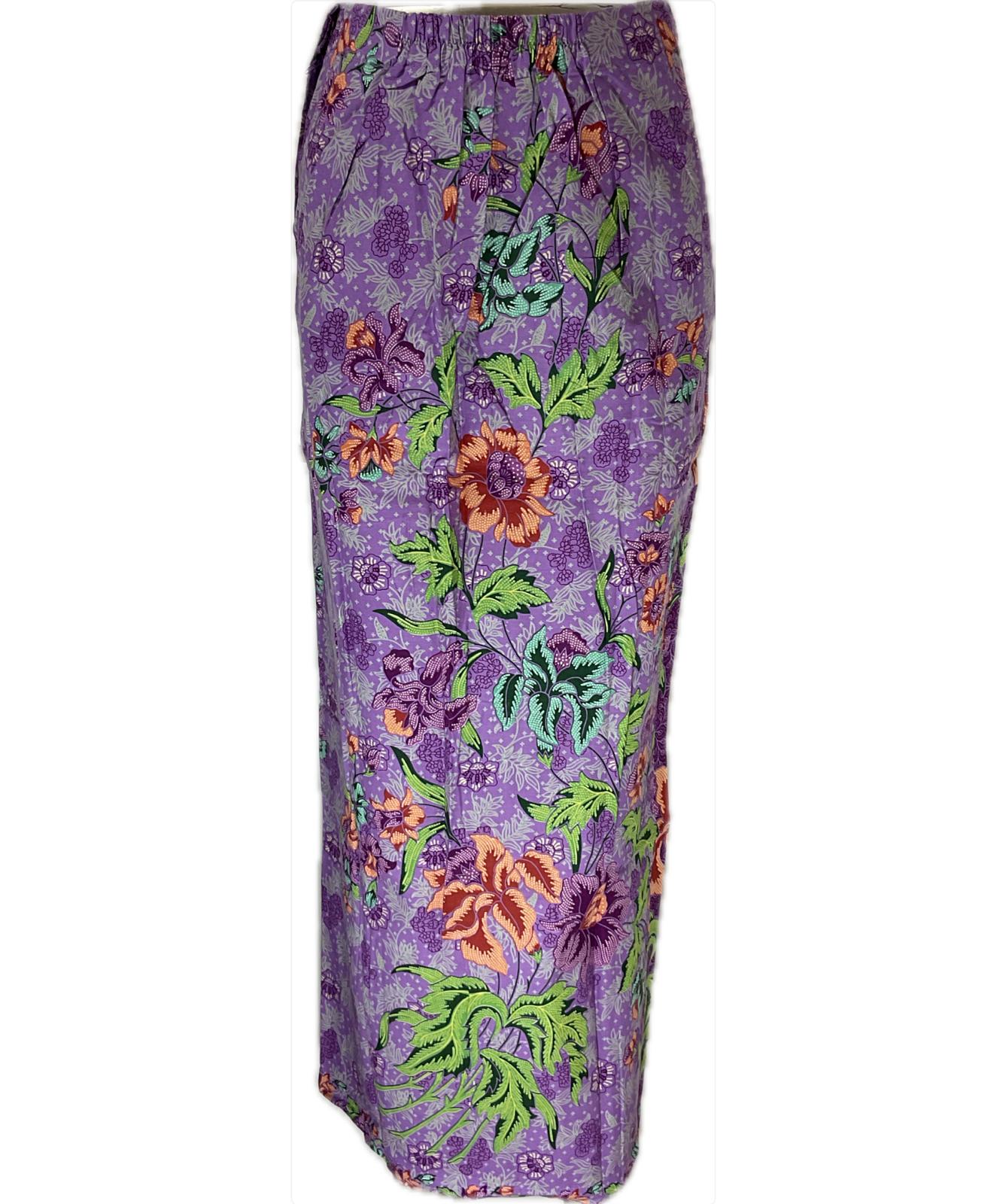 Ladies Batik Sarong LBS-S-PURPLE-3006