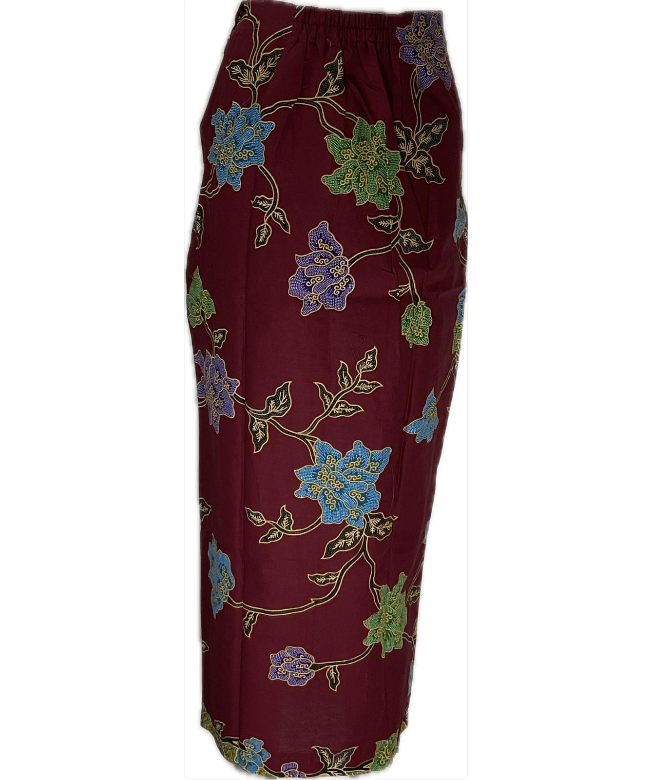 Ladies Batik Sarong LBS-S-MAROON-3009