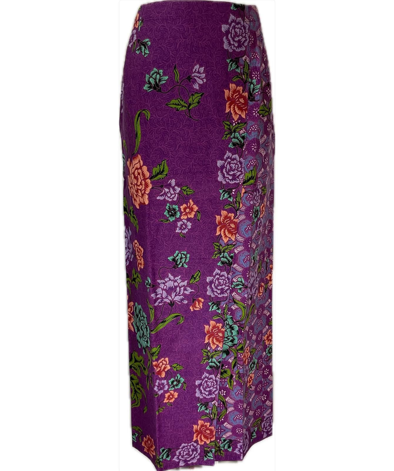 Ladies Batik Sarong LBS-M-PURPLE-33004