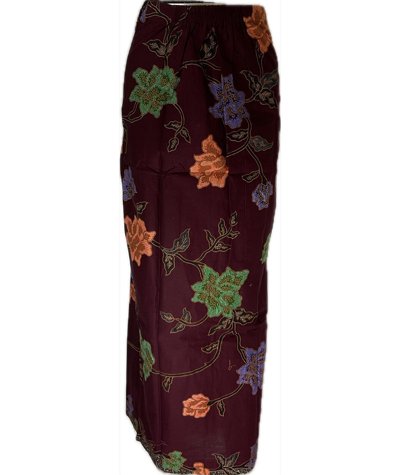 Ladies Batik Sarong LBS-S-MAROON-3020