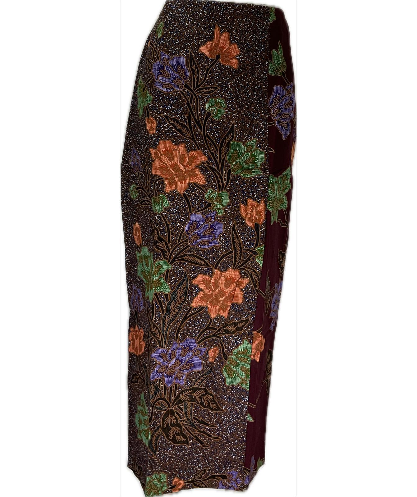 Ladies Batik Sarong LBS-S-MAROON-3020