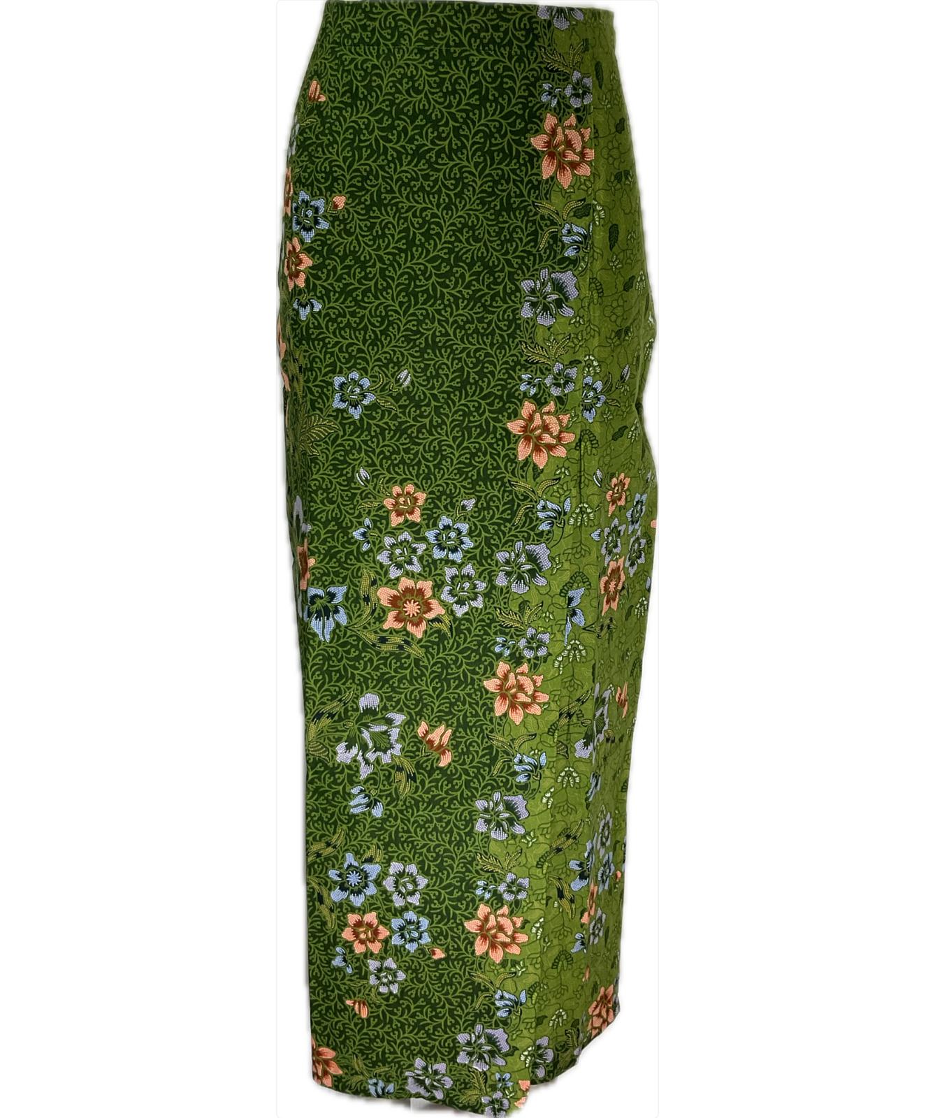 Ladies Batik Sarong LBS-M-GREEN-33005