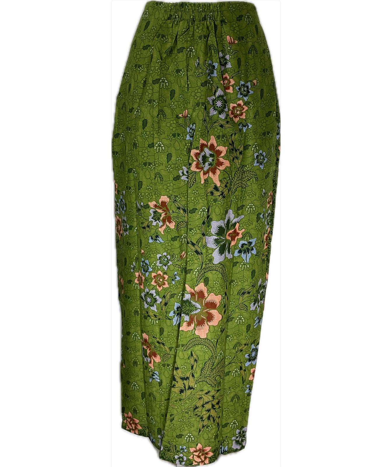 Ladies Batik Sarong LBS-M-GREEN-33005