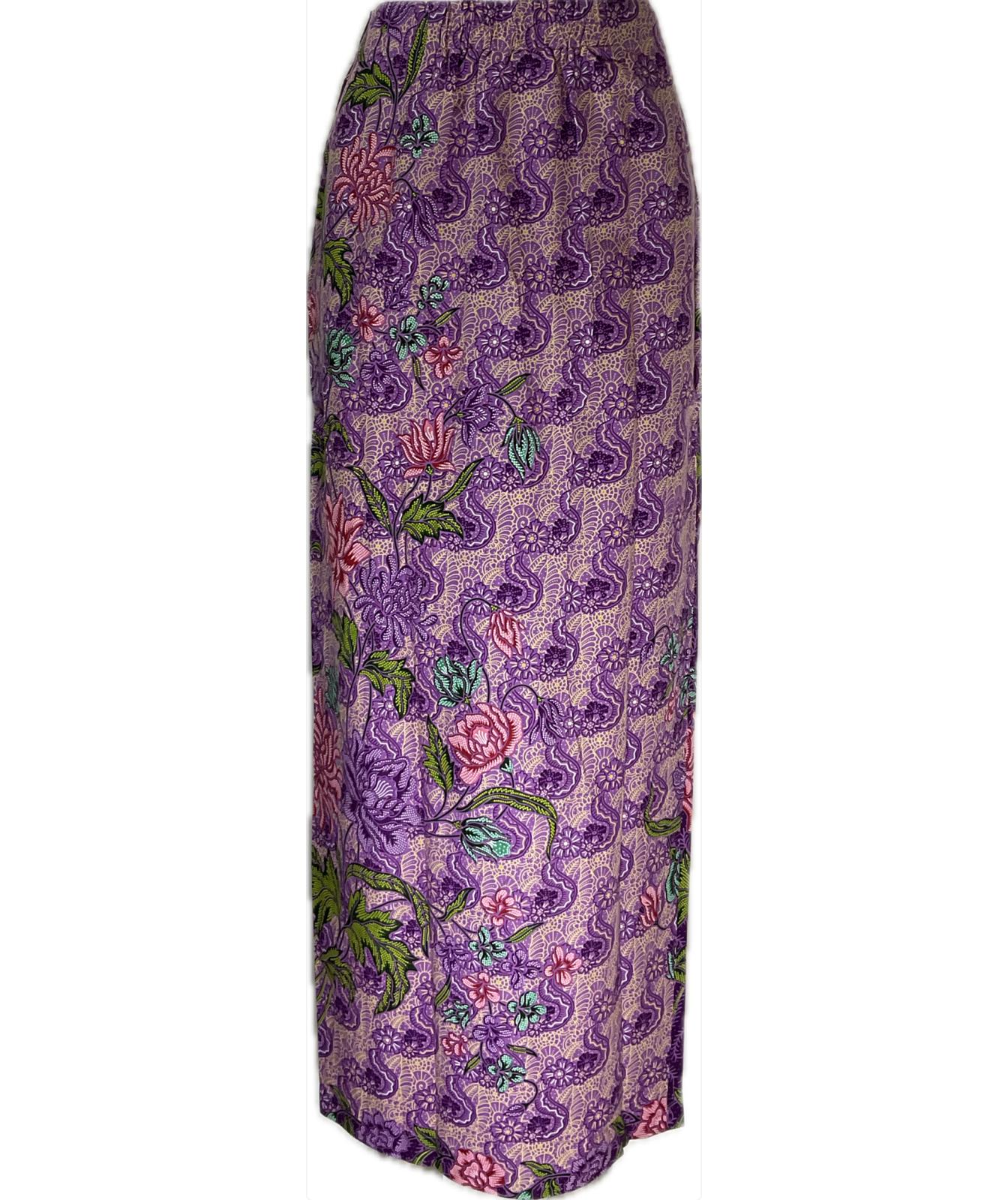 Ladies Batik Sarong LBS-M-PURPLE-33006