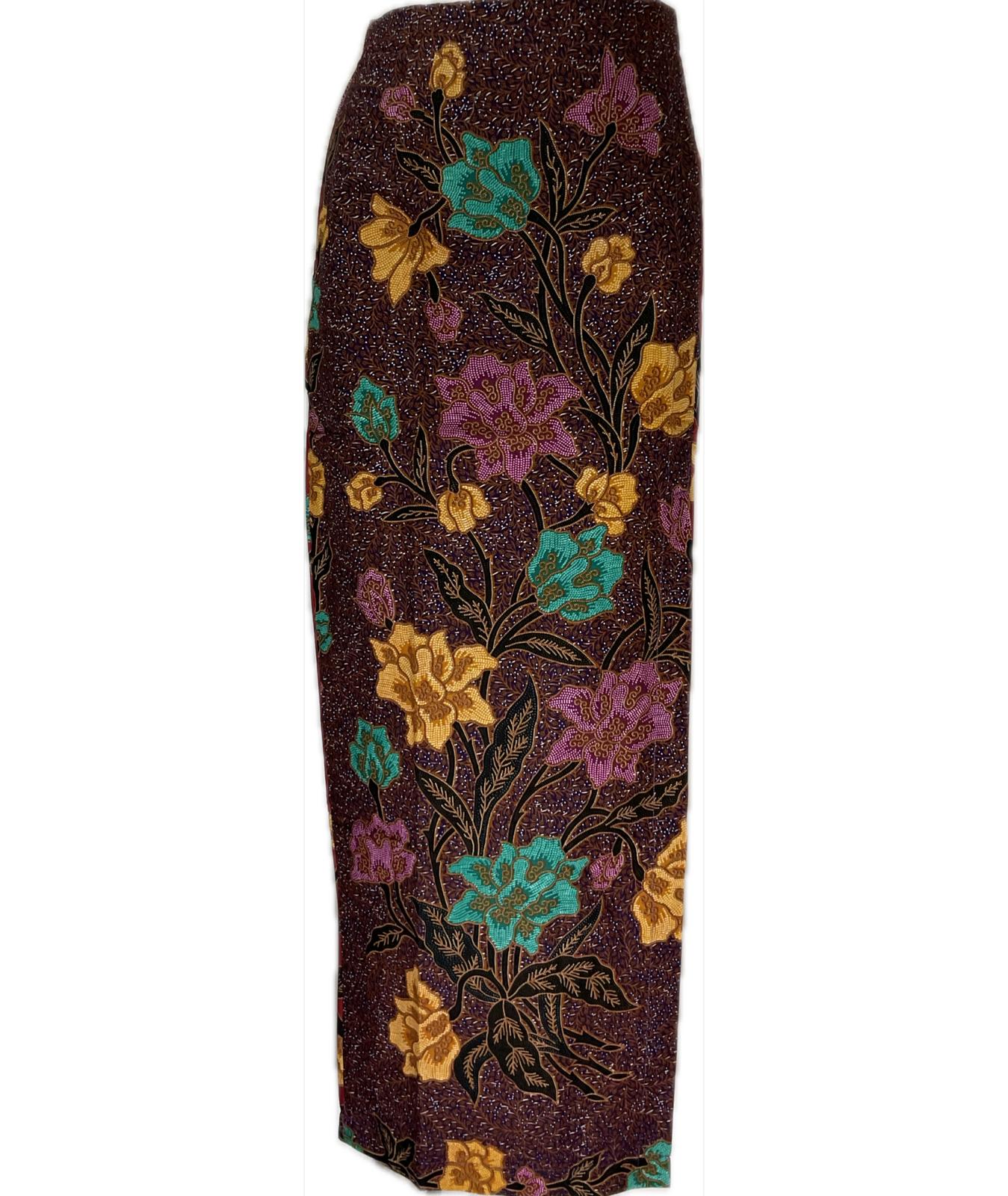 Ladies Batik Sarong LBS-S-MAROON-3023