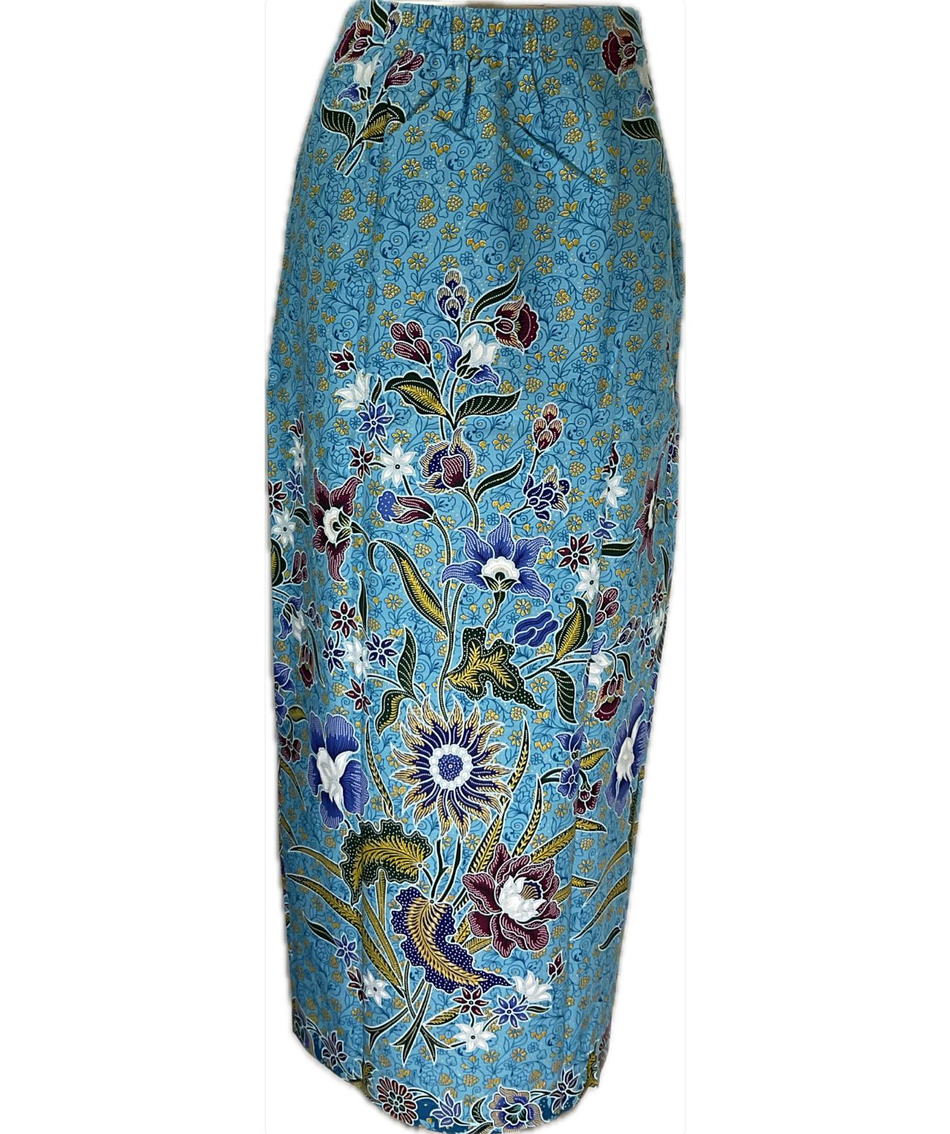 Ladies Batik Sarong LBS-S-BLUE-3033