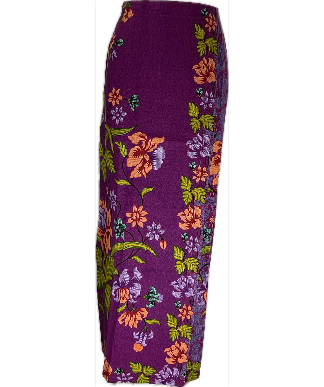 Ladies Batik Sarong LBS-M-PURPLE-33008