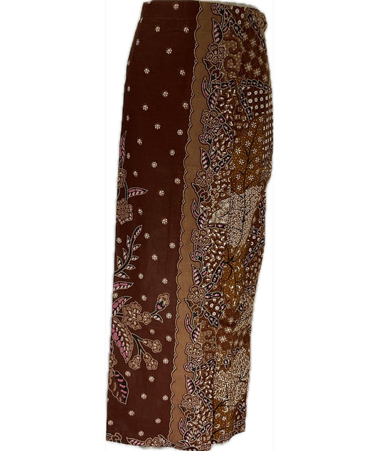 Ladies Batik Sarong LBS-M-BROWN-33013