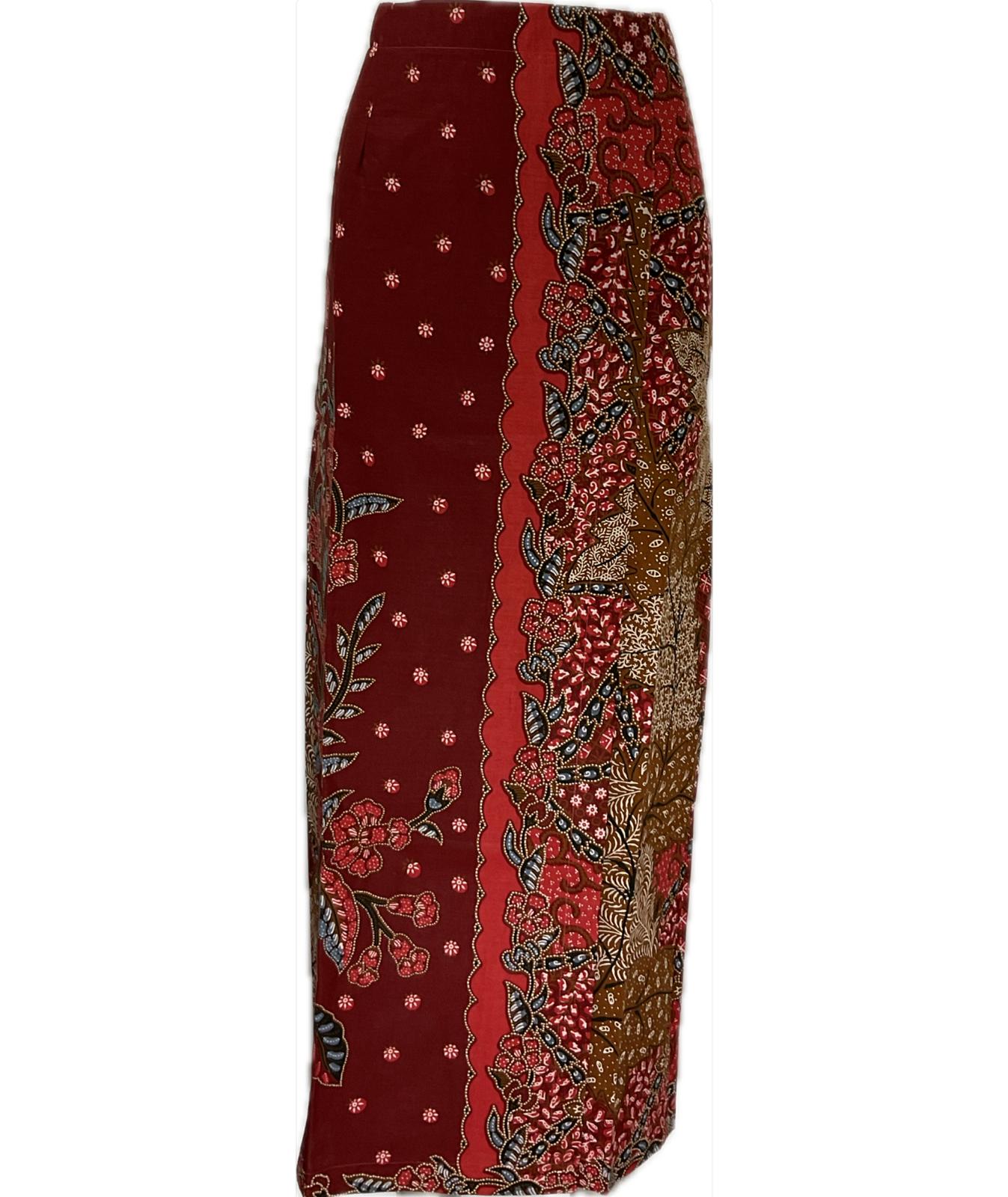 Ladies Batik Sarong LBS-M-MAROON-33019