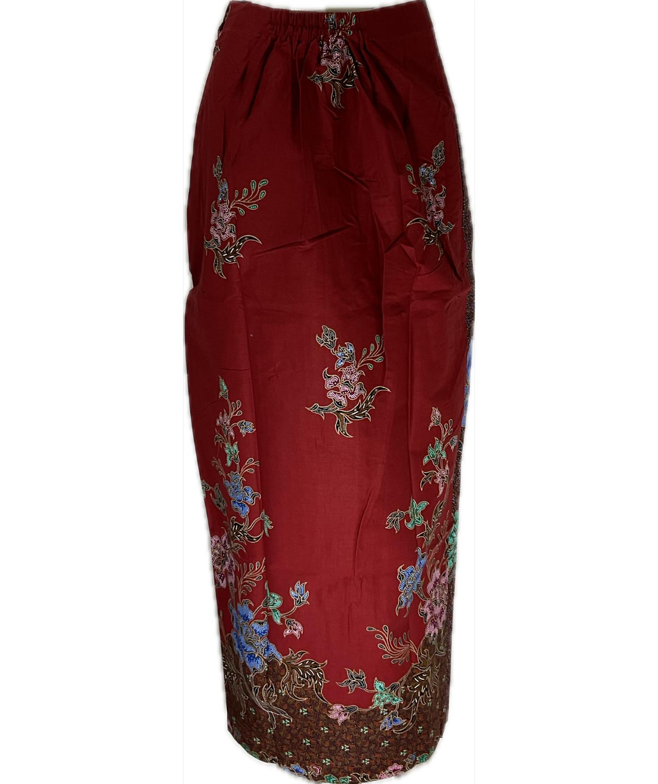 Ladies Batik Sarong LBS-M-MAROON-33022