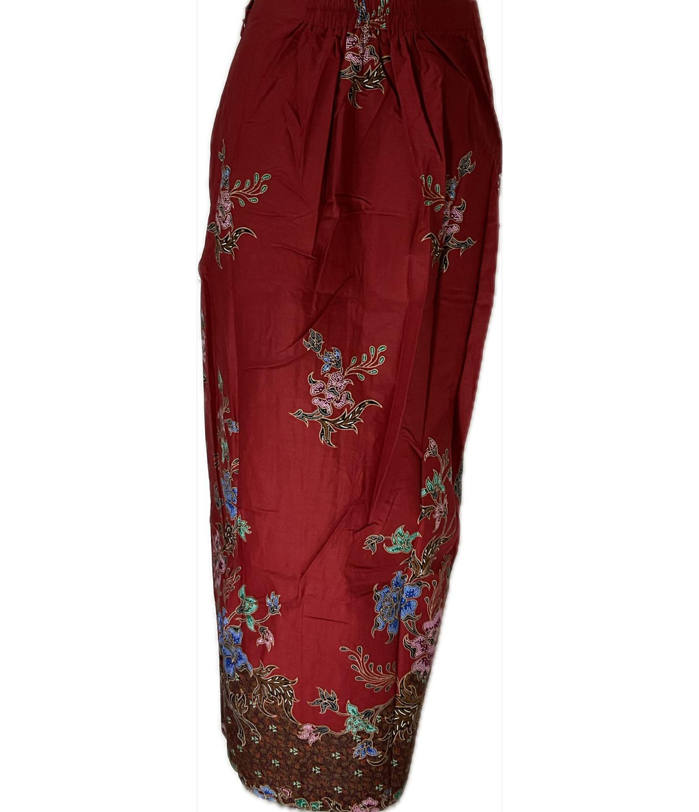 Ladies Batik Sarong LBS-M-MAROON-33024