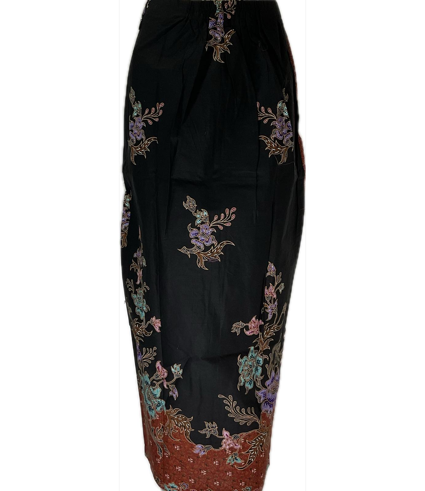 Ladies Batik Sarong LBS-M-BLACK-33025