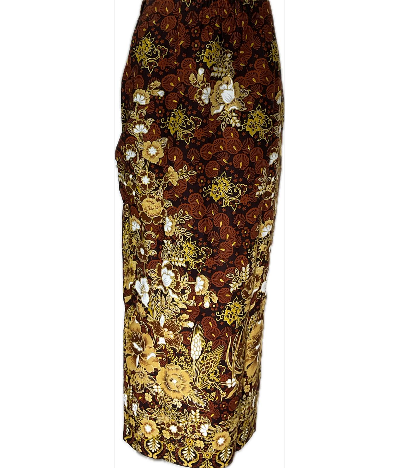 Ladies Batik Sarong LBS-S-BROWN-3037