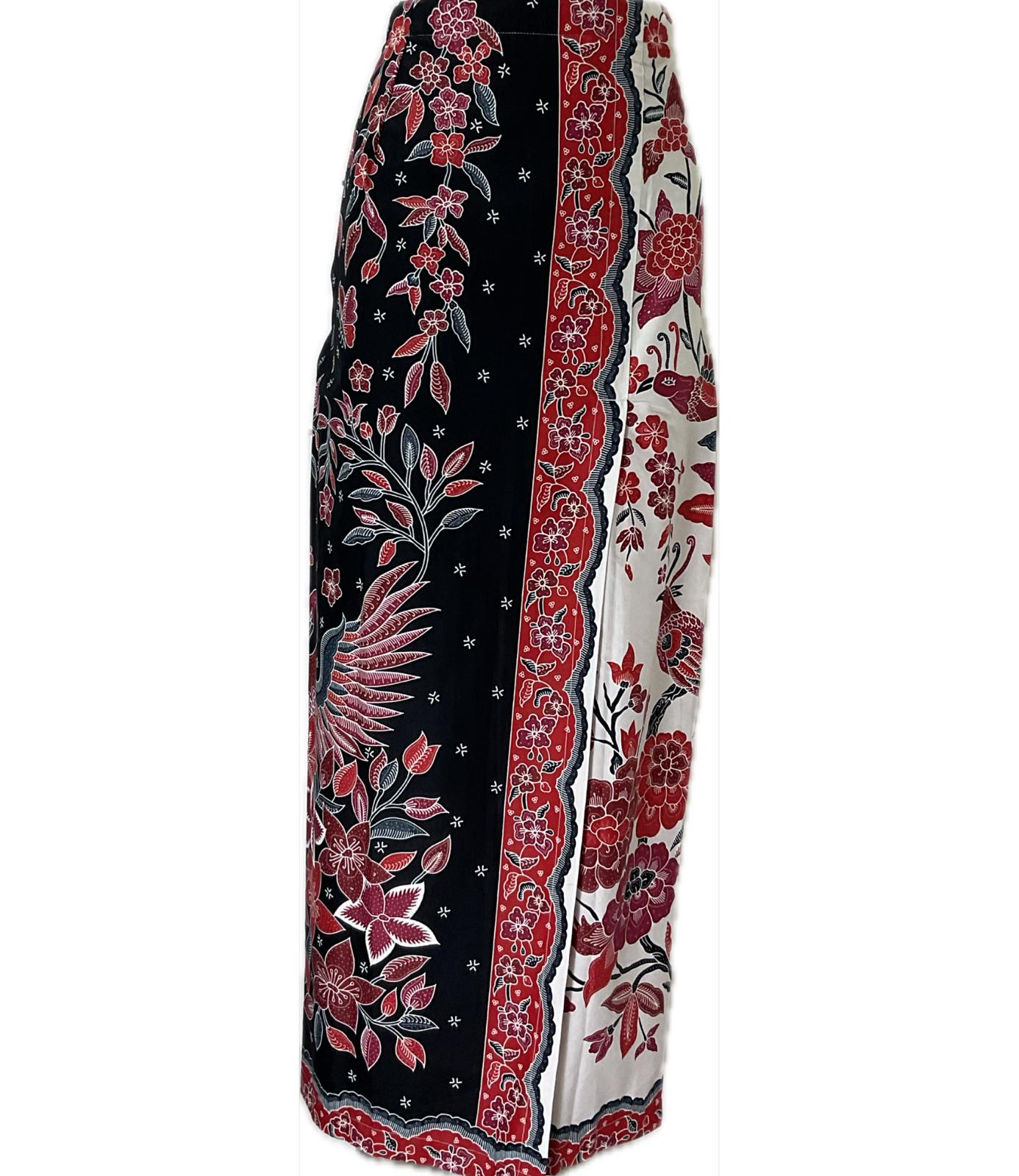 Ladies Batik Sarong LBS-M-WHITE-33029