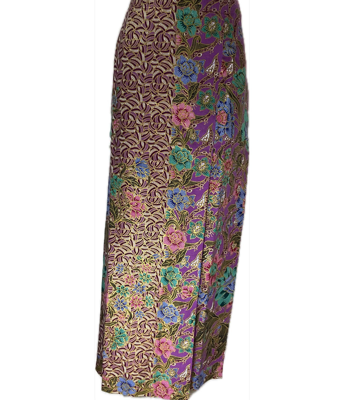 Ladies Batik Sarong LBS-M-PURPLE-33031