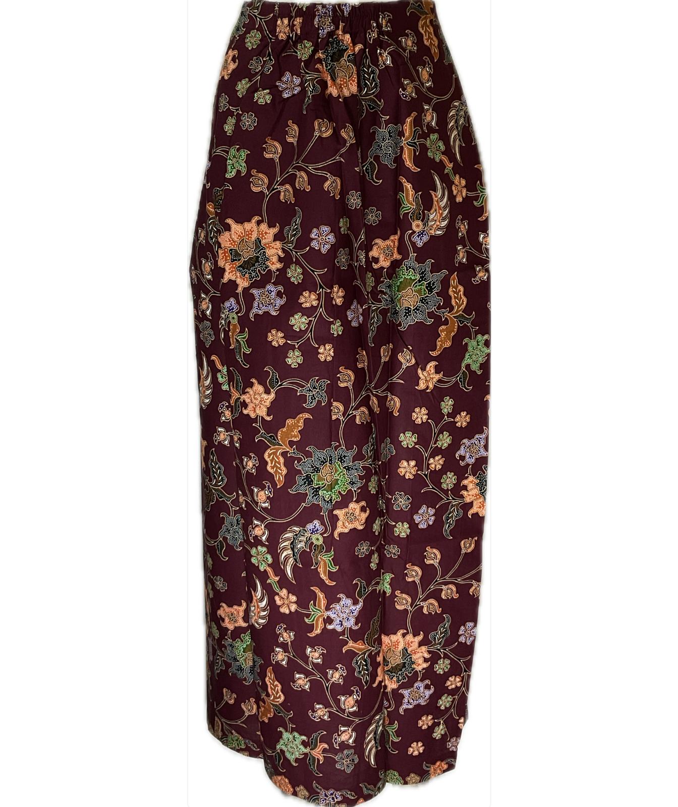 Ladies Batik Sarong LBS-L-MAROON-333003
