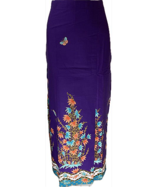 Ladies Batik Sarong LBS-L-PURPLE-333019