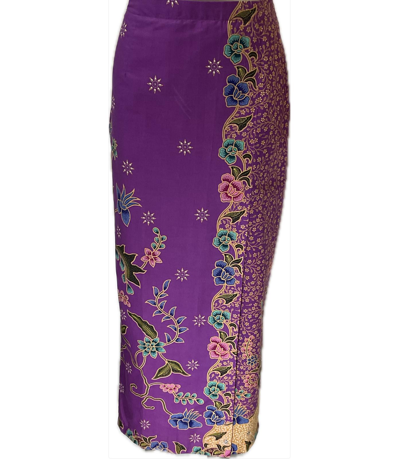 Ladies Batik Sarong LBS-M-PURPLE-33036