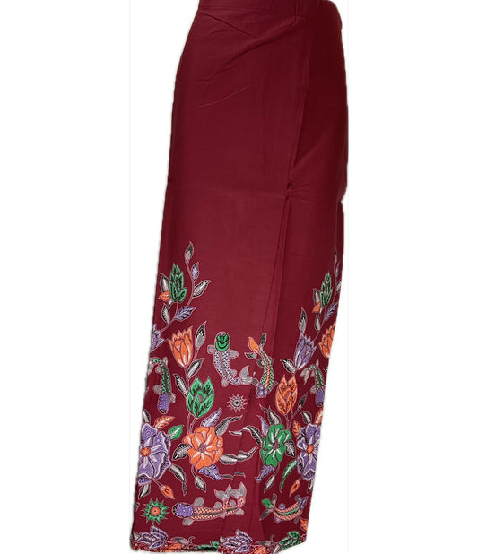 Ladies Batik Sarong LBS-XL-MAROON-3333033