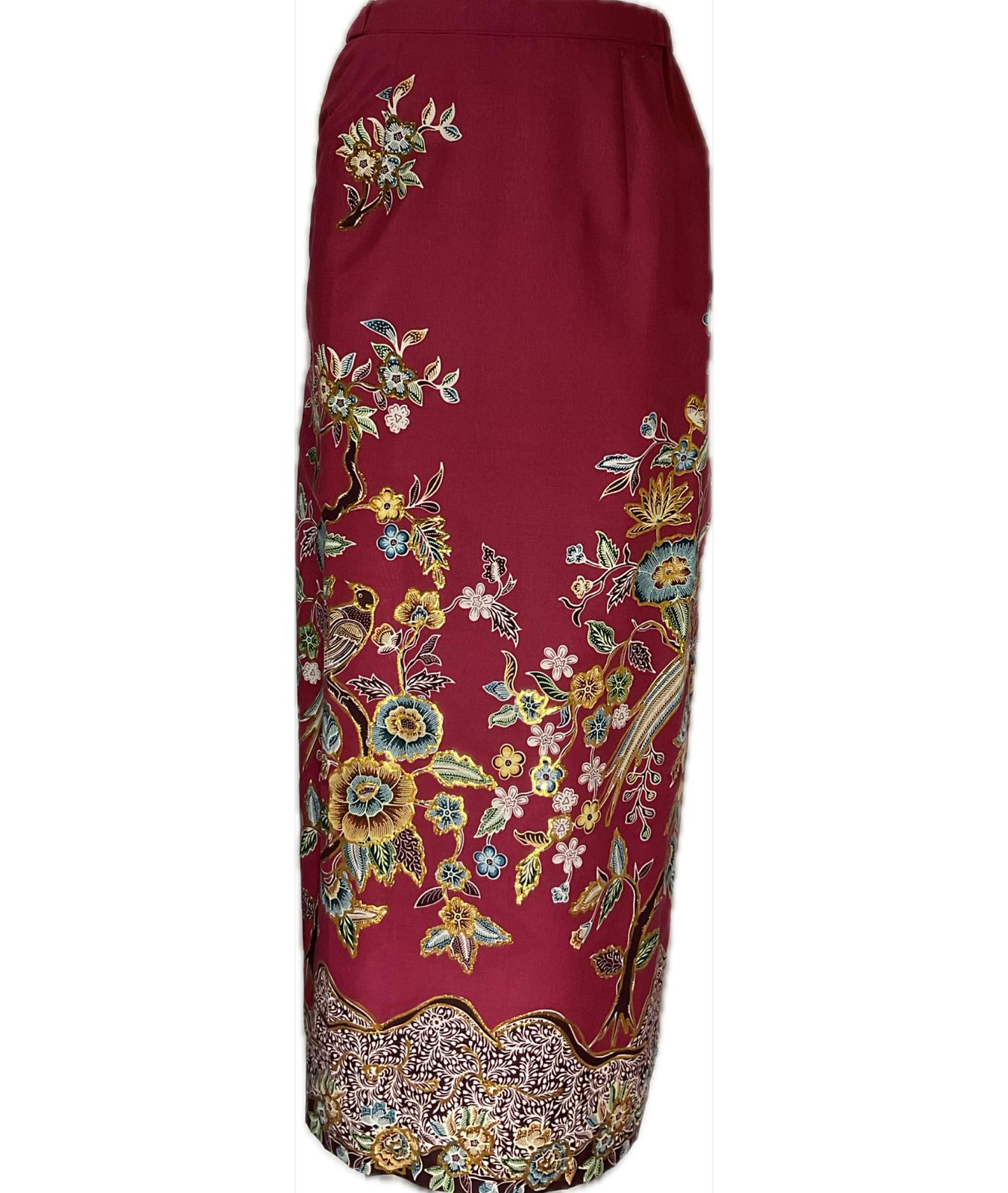 Ladies Batik Sarong LBS-XL-RED-3333037