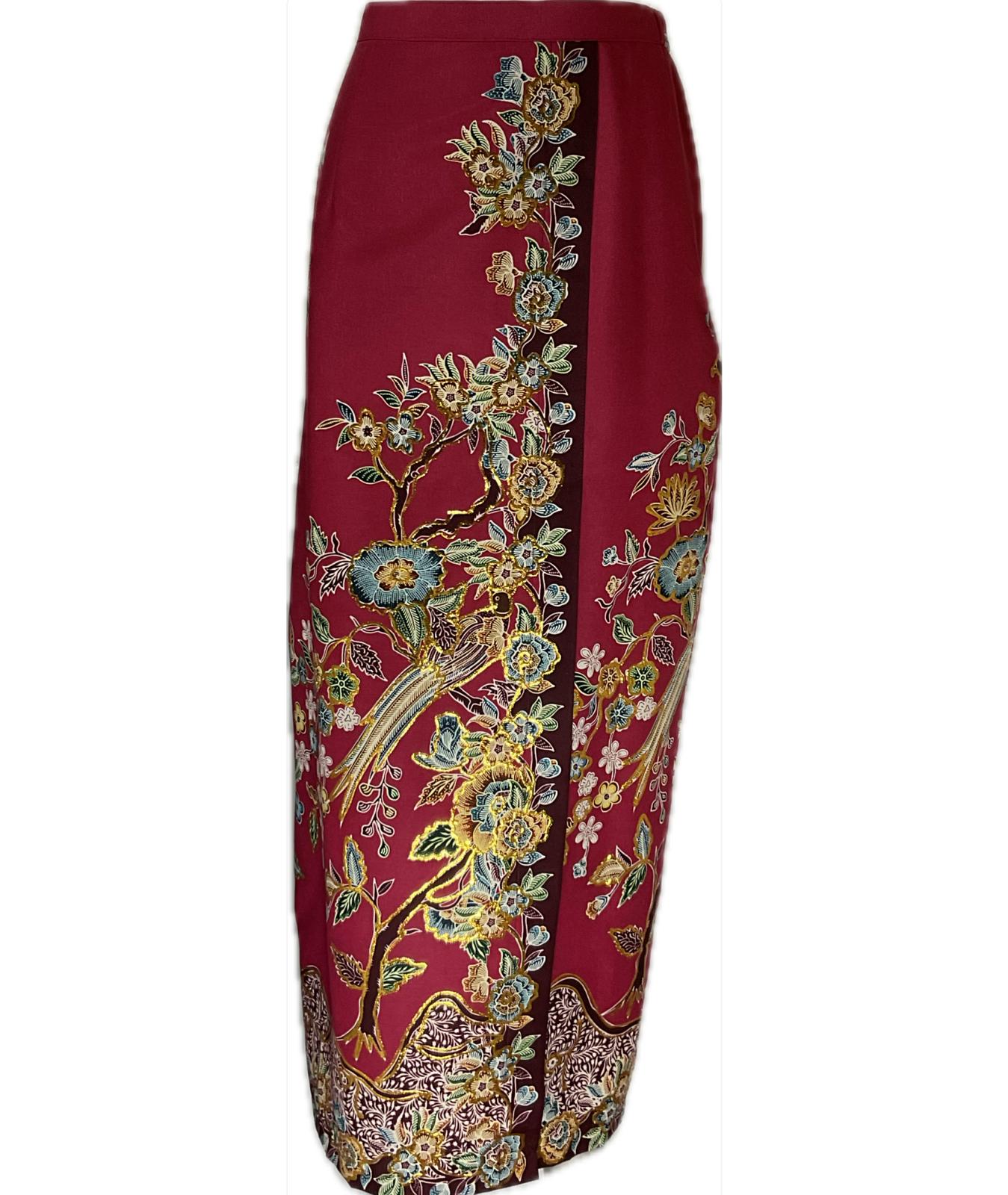Ladies Batik Sarong LBS-XL-RED-3333037
