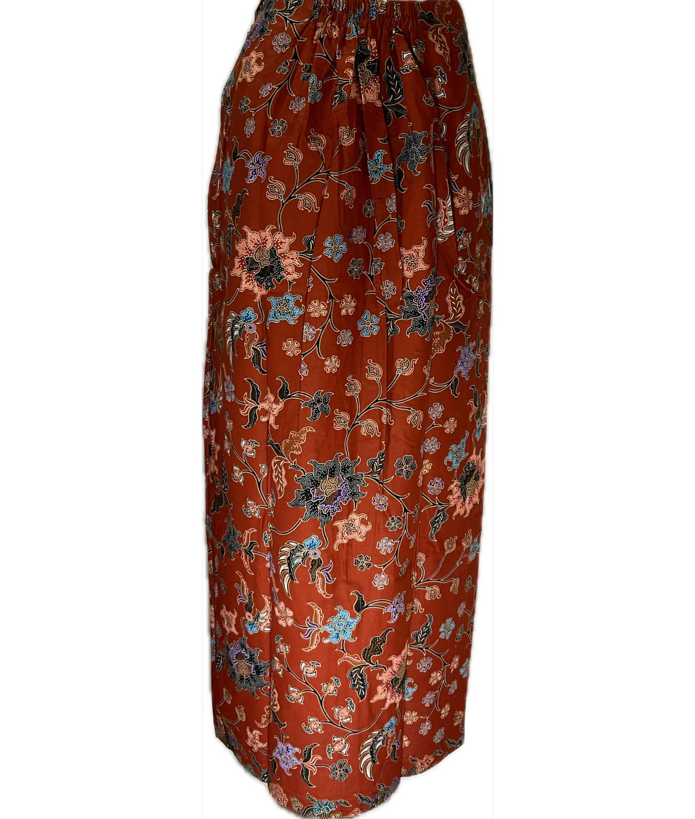 Ladies Batik Sarong LBS-2XL-ORANGE-33333015
