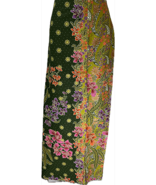 Ladies Batik Sarong LBS-3XL-GREEN-333333015