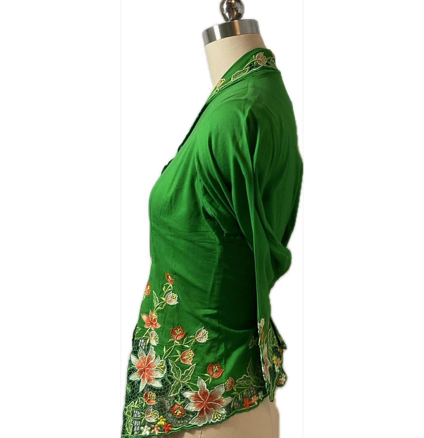 Standard Peranakan Top SPT-S-GREEN-A6017