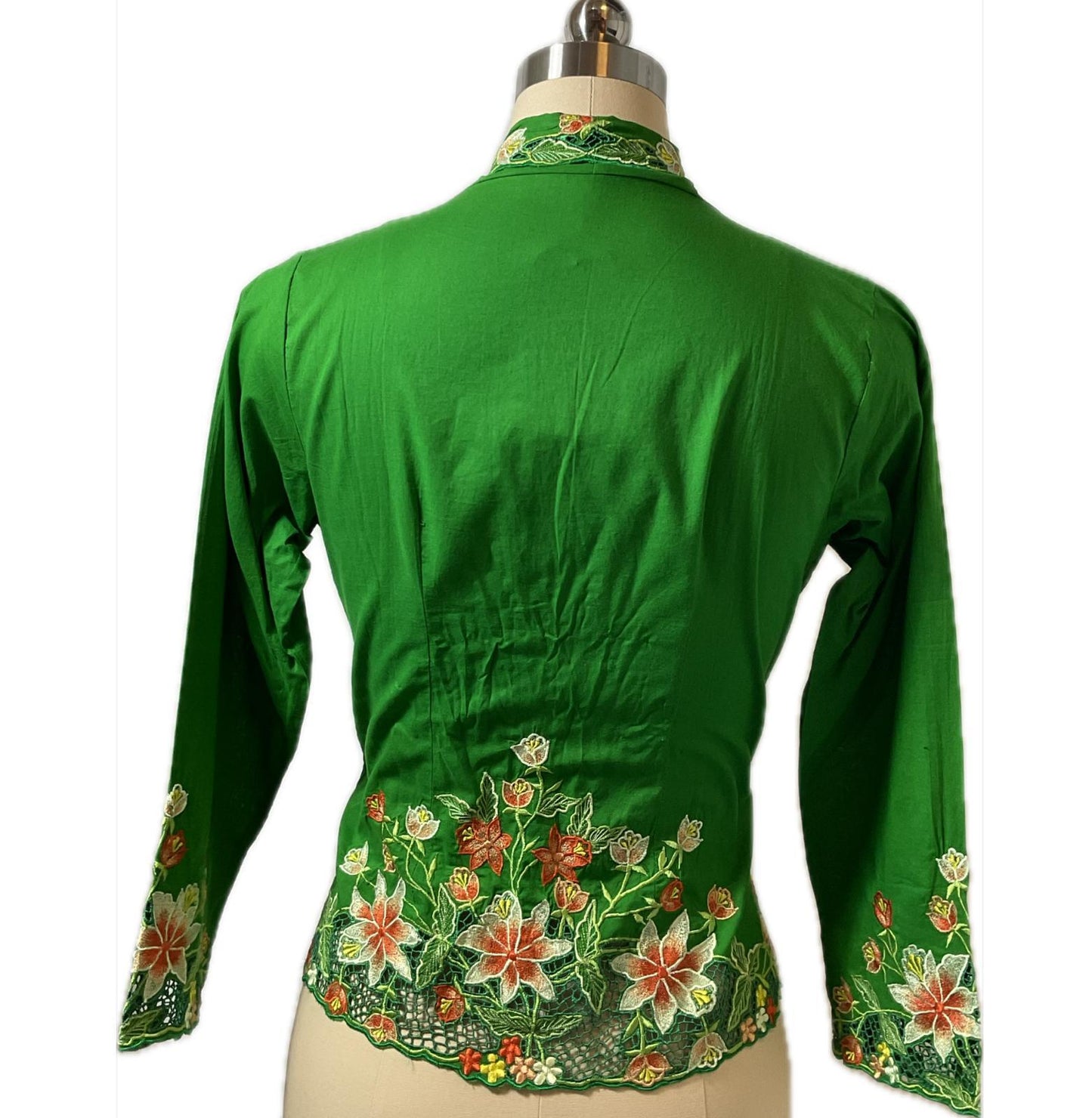 Standard Peranakan Top SPT-S-GREEN-A6017