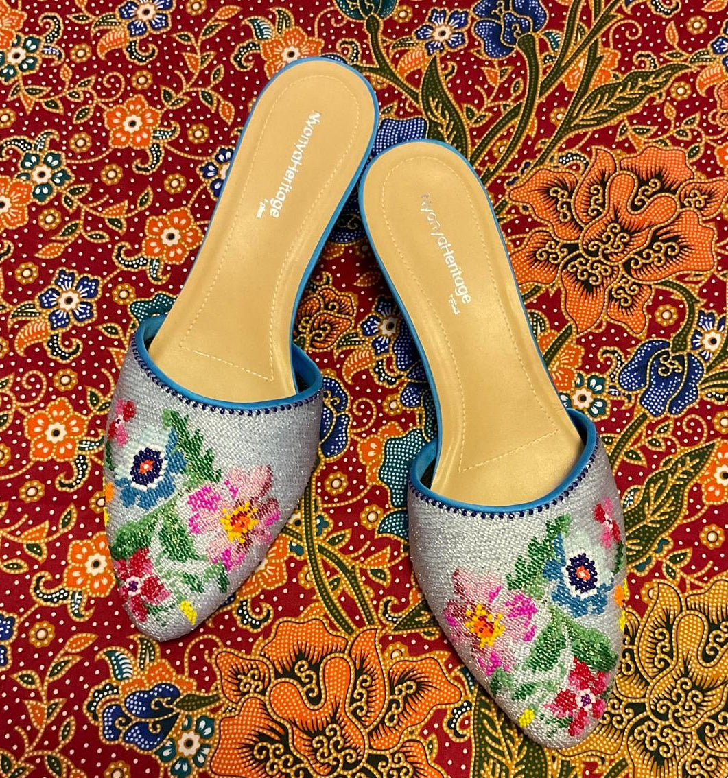 Standard Beaded Shoes SBS-8-BLUE-D6002