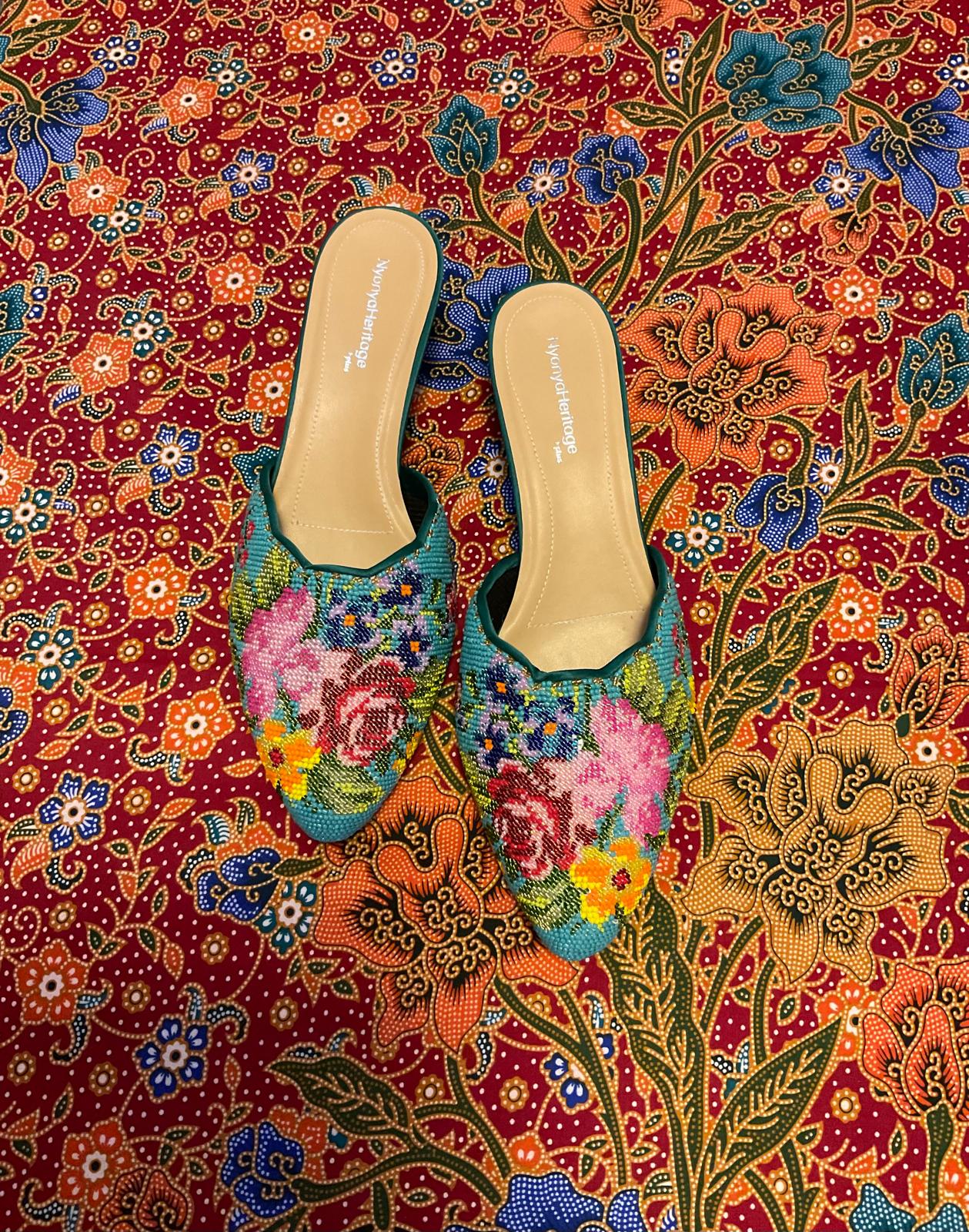 Standard Beaded Shoes SBS-9-TURQUOISE-D6003