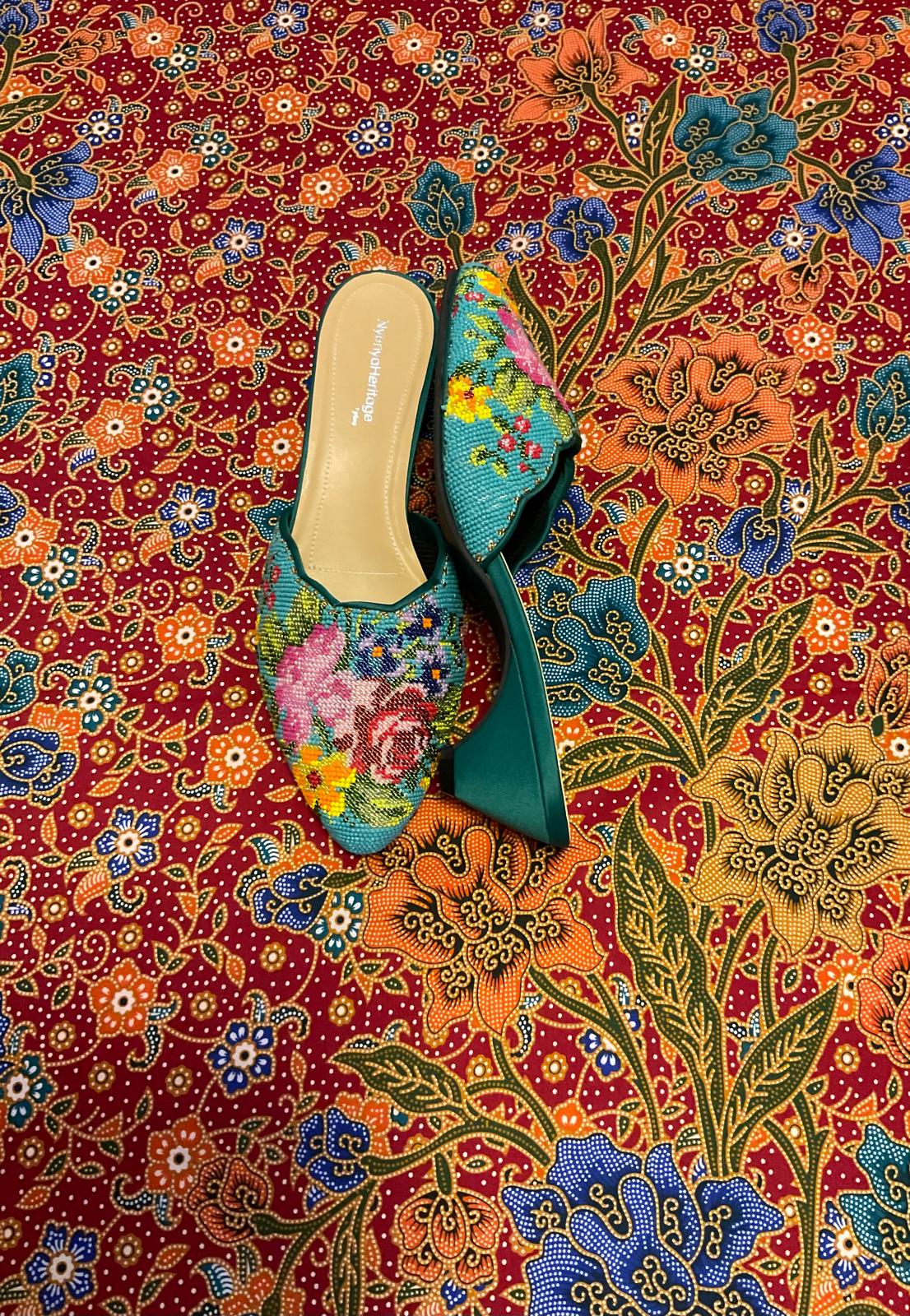 Standard Beaded Shoes SBS-9-TURQUOISE-D6003
