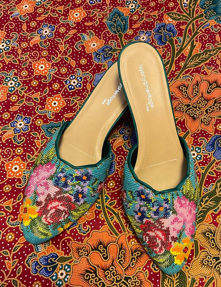 Standard Beaded Shoes SBS-9-TURQUOISE-D6003