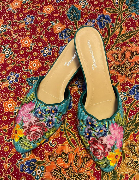 Standard Beaded Shoes SBS-9-TURQUOISE-D6003