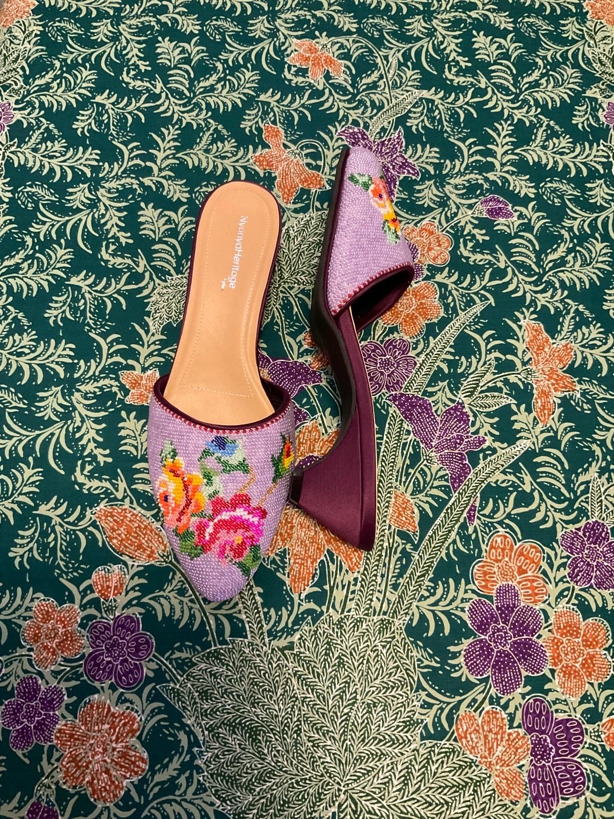 Standard Beaded Shoes SBS-9-PURPLE-D6008