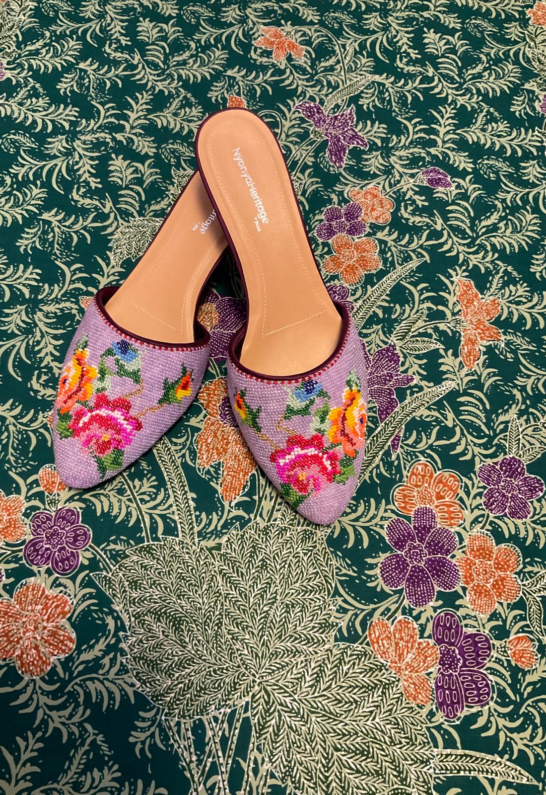 Standard Beaded Shoes SBS-9-PURPLE-D6008