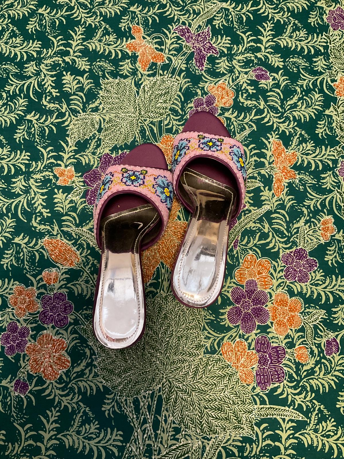 Standard Beaded Shoes SBS-7-PURPLE-D6015