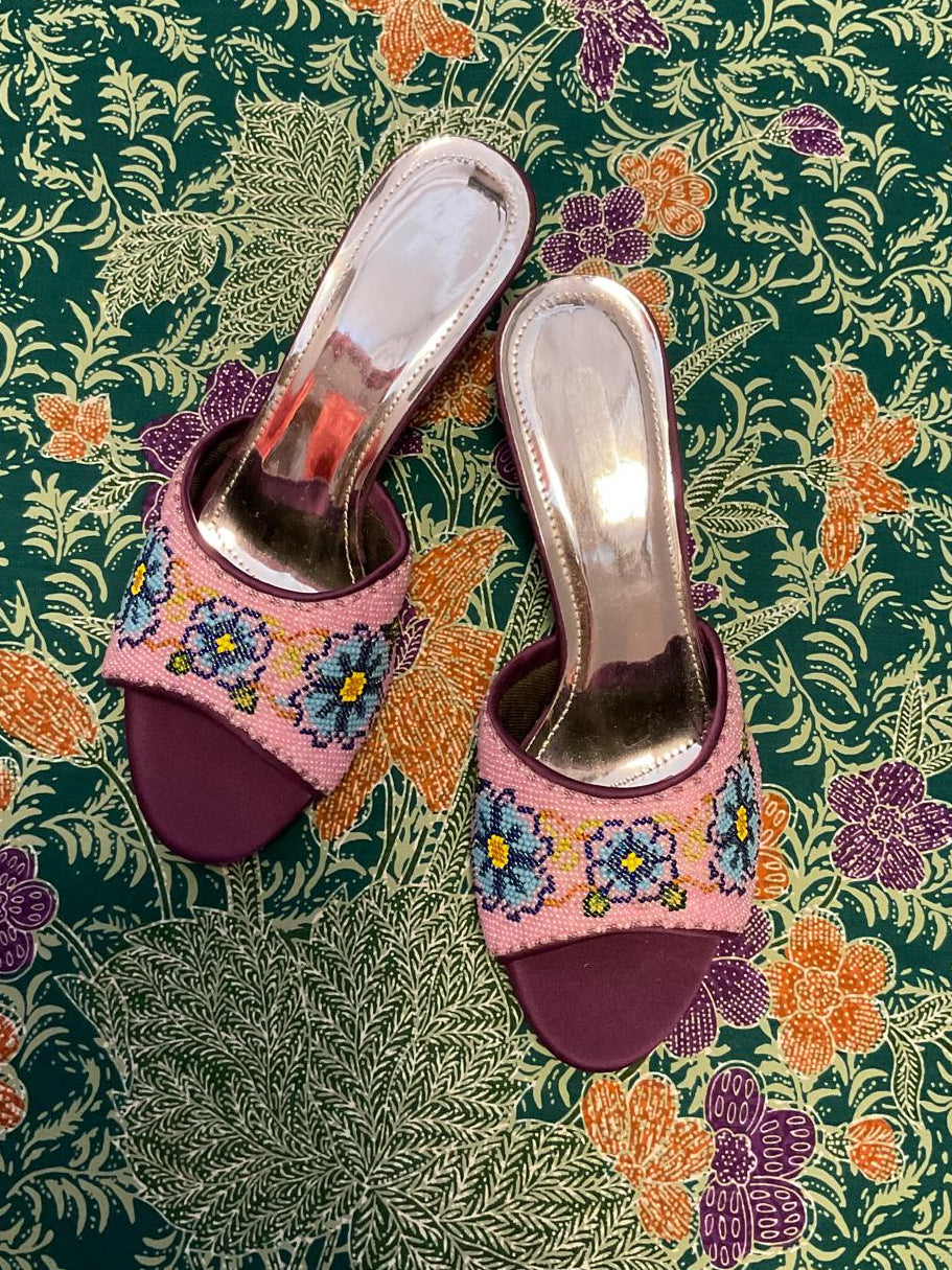 Standard Beaded Shoes SBS-7-PURPLE-D6015
