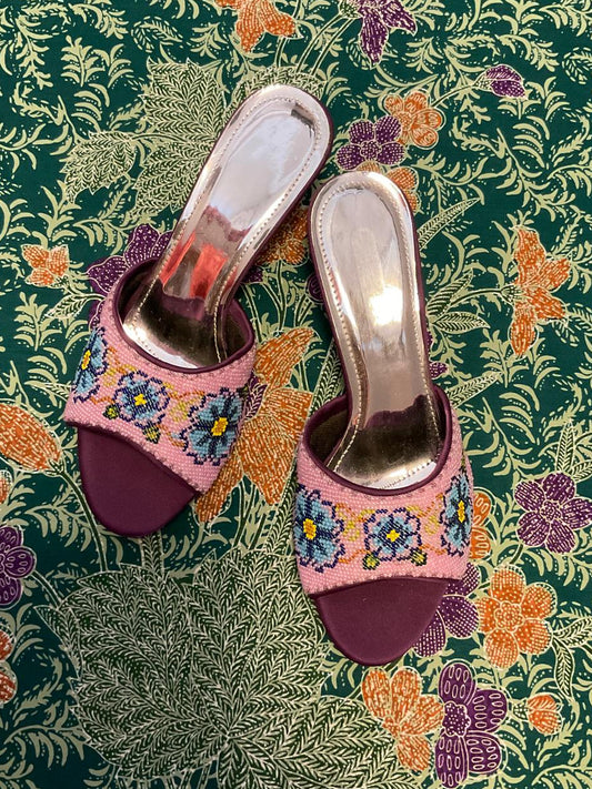 Standard Beaded Shoes SBS-7-PURPLE-D6015