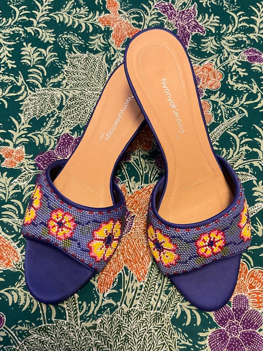 Standard Beaded Shoes SBS-7-BLUE-D6016