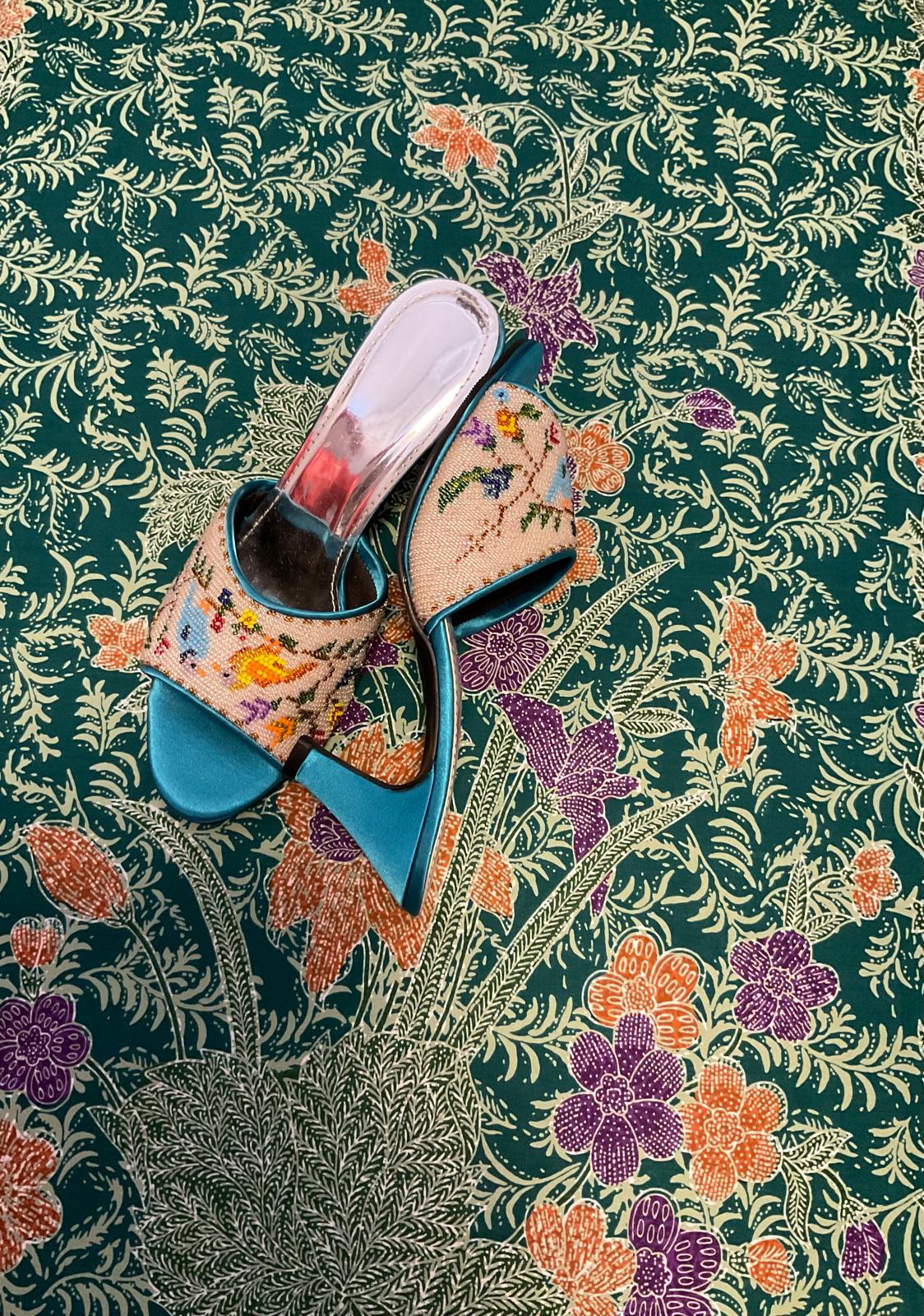 Standard Beaded Shoes SBS-7-TURQUOISE-D6018