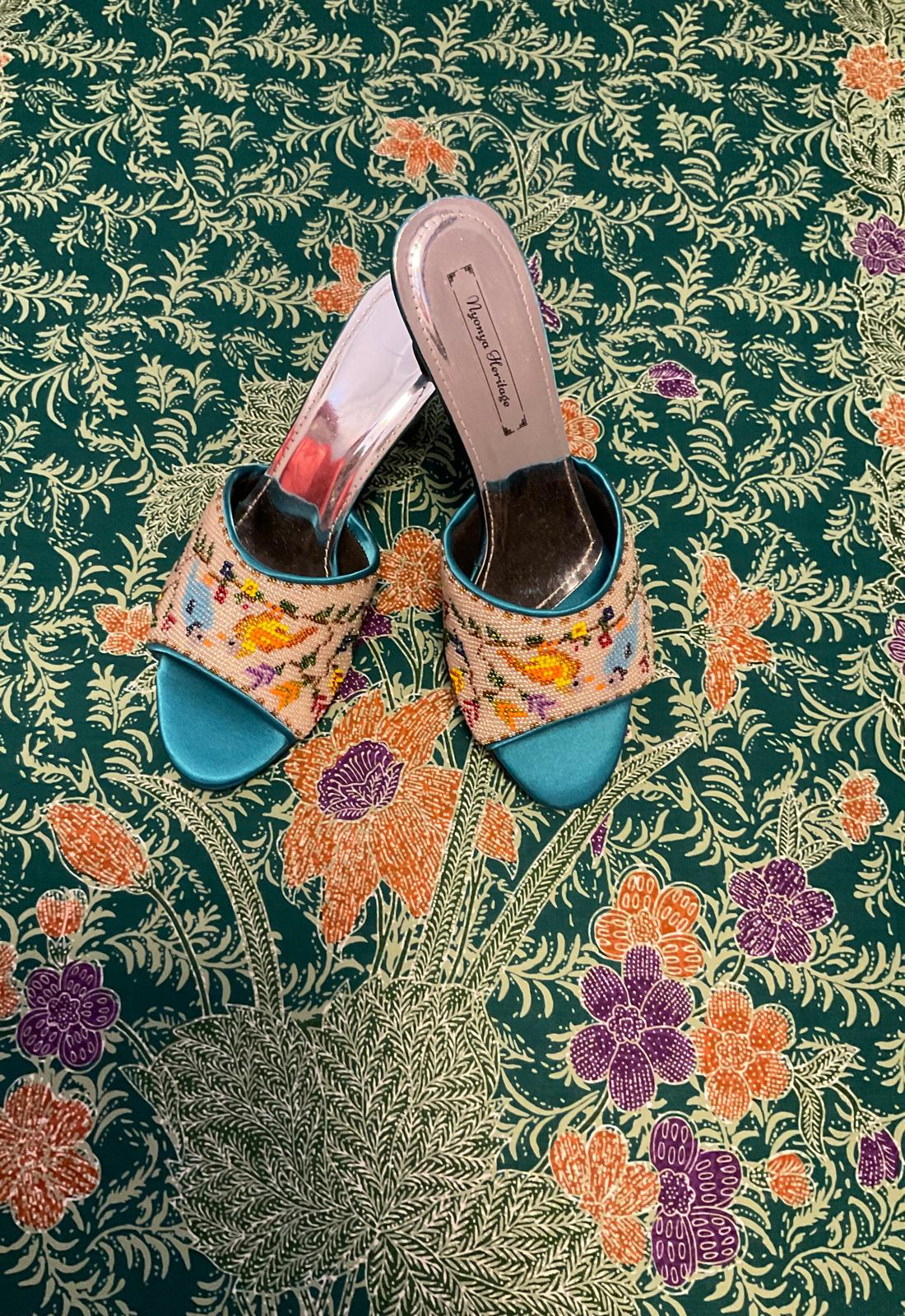 Standard Beaded Shoes SBS-7-TURQUOISE-D6018