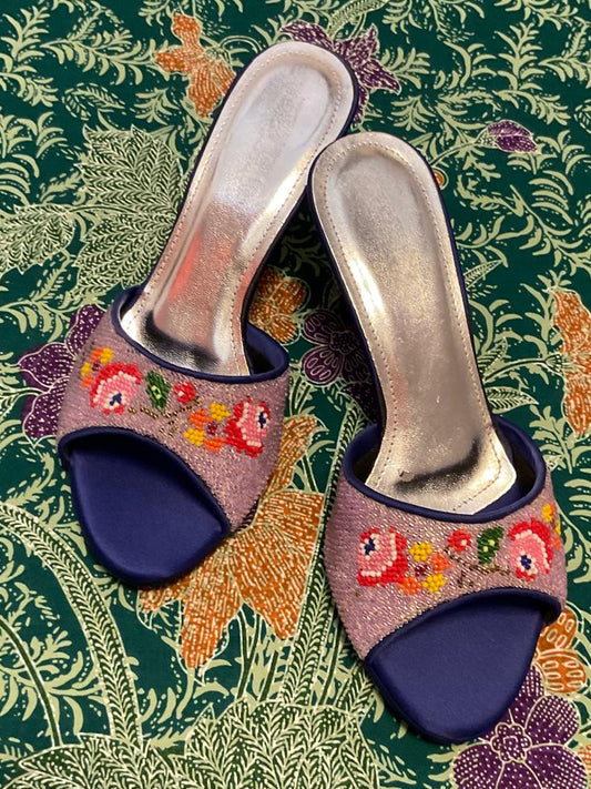 Standard Beaded Shoes SBS-7-PURPLE-D6017