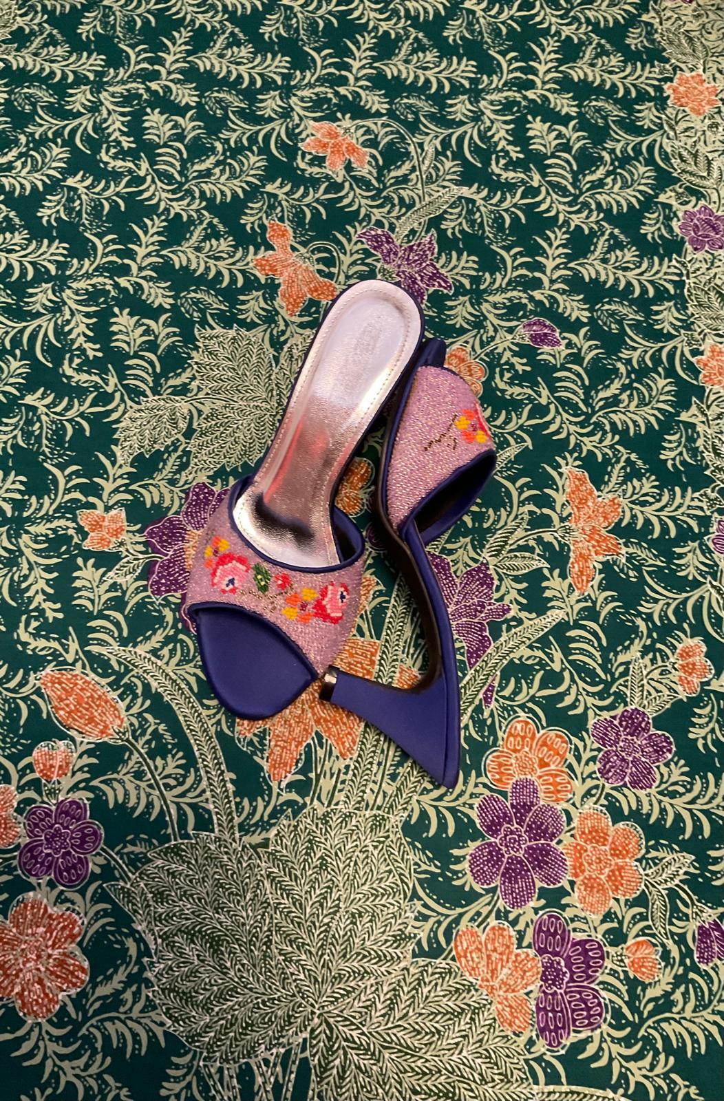 Standard Beaded Shoes SBS-7-PURPLE-D6017