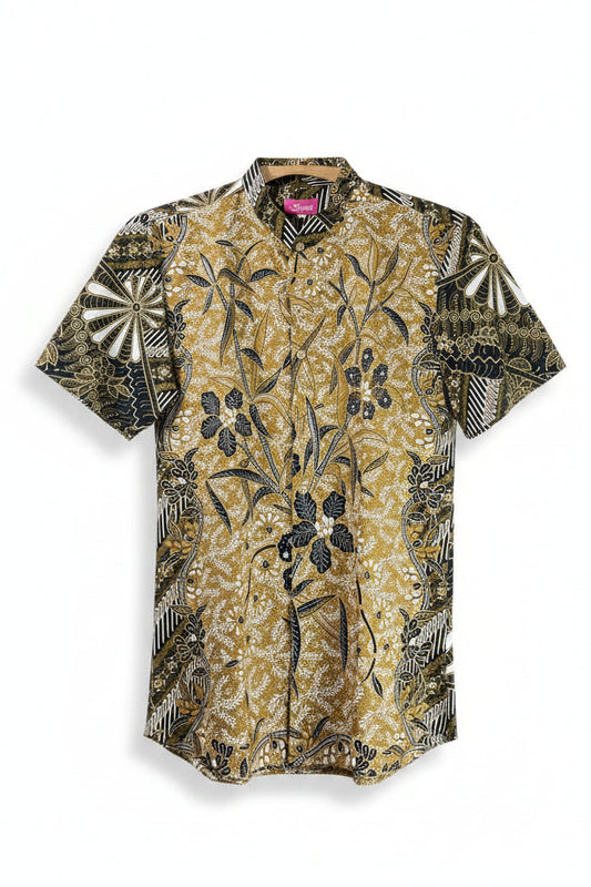 Mens Batik Top MBT-M-BROWN-2005