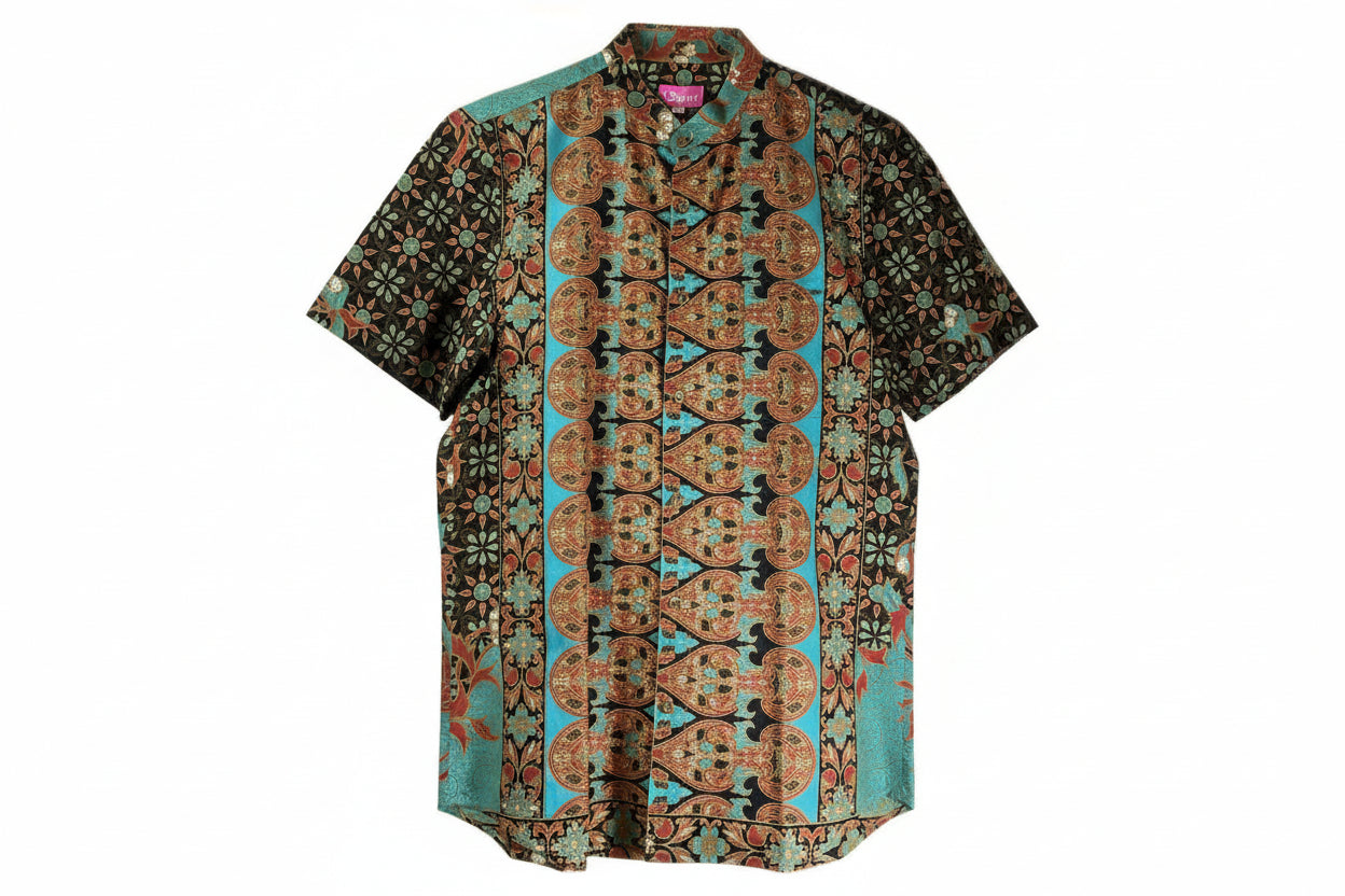 Mens Batik Top MBT-M-BROWN-2005
