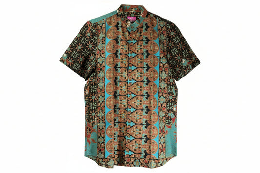Mens Batik Top MBT-M-BROWN-2005