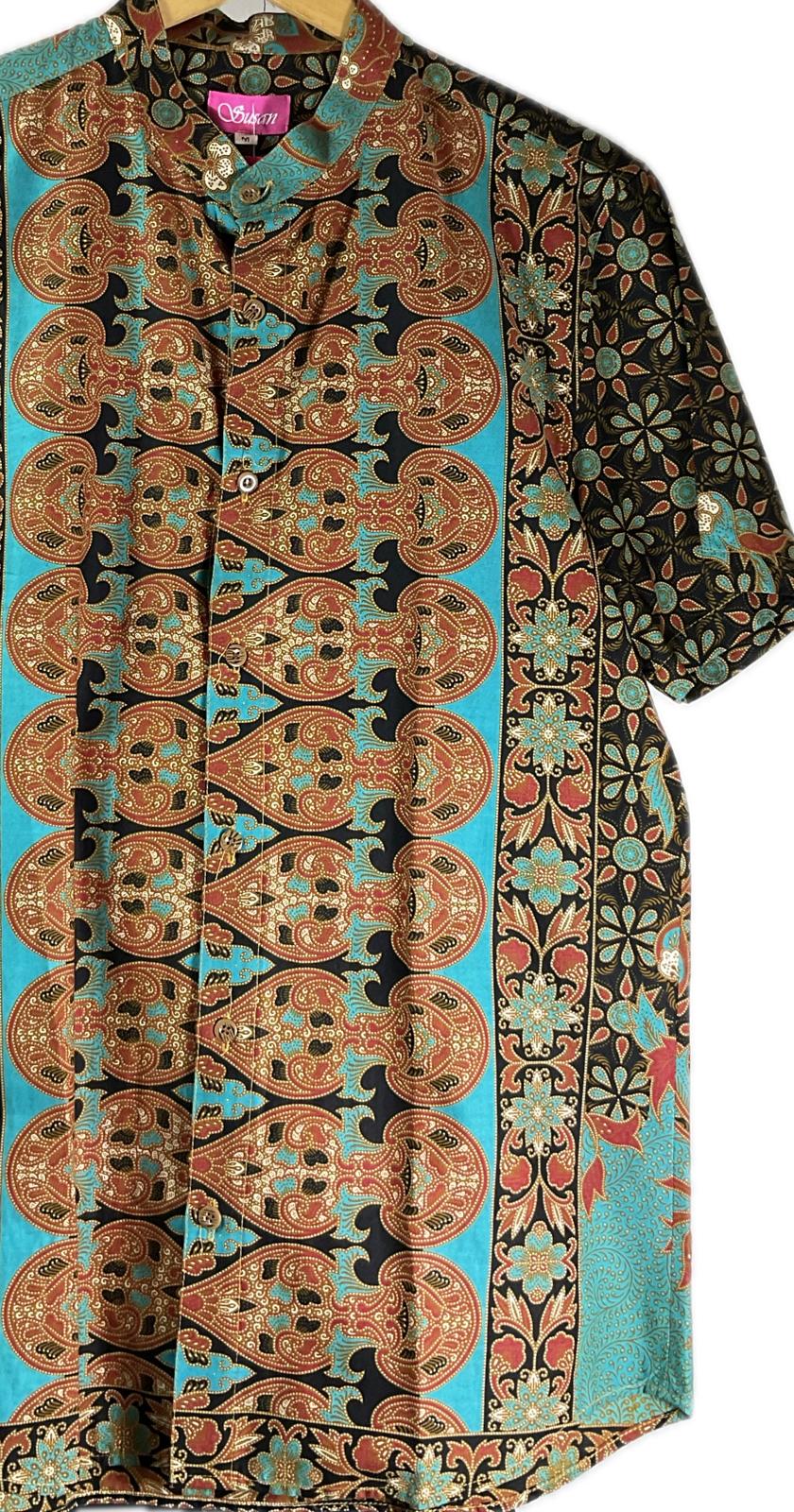 Mens Batik Top MBT-M-BROWN-2005